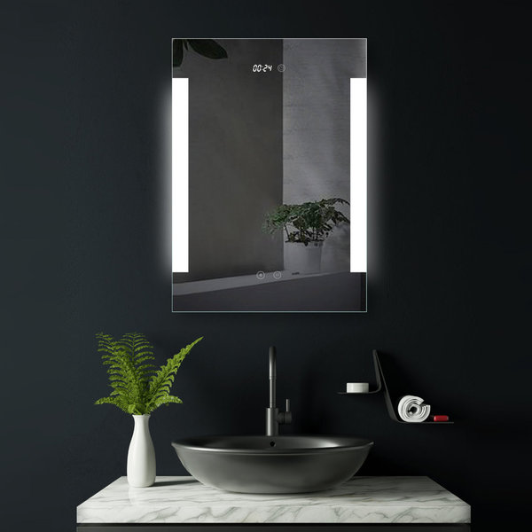 FULDA mit Spiegelheizung und Digital Uhr 50x70 cm