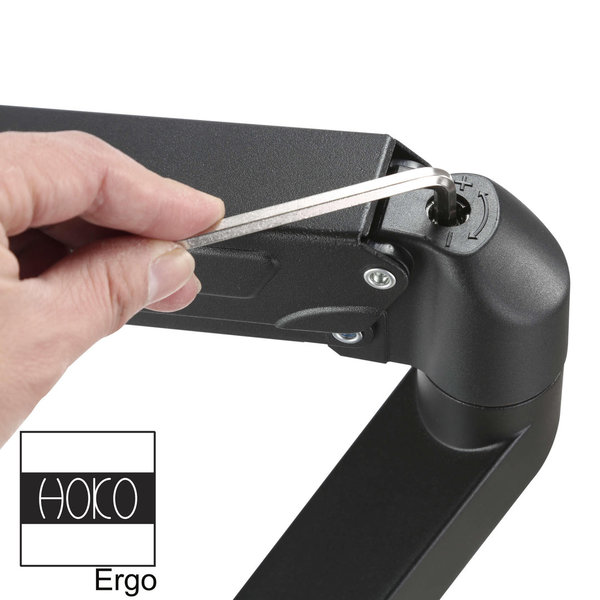 Ergo-TWO ergonomischer Monitorarm / Gasfeder Monitorhalter für 2 Bildschirme