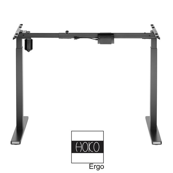 HOKO® ERGO COMFORT höhenverstellbare Schreibtischfüße Schwarz mit 1 Motor. Memory Speicher Steuerung